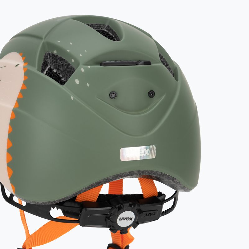 Gyermek kerékpáros sisak UVEX Kid 2 CC sage green dino matt 8