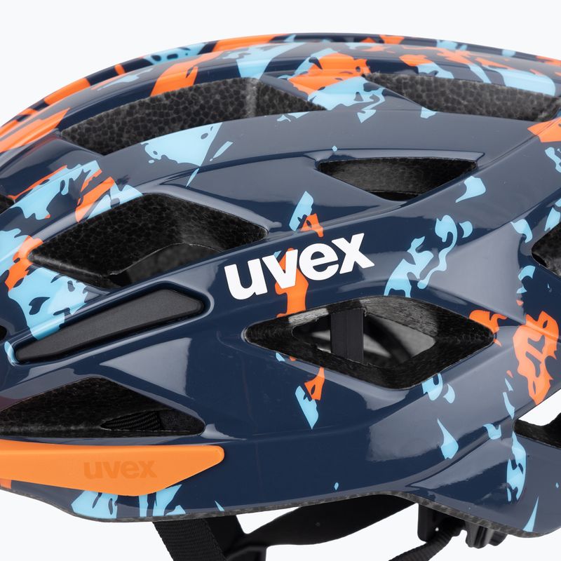 Gyerek kerékpáros sisak UVEX Air Wing 2 papaya/bubble blue 7