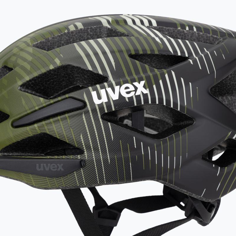 Gyerek kerékpáros sisak UVEX Air Wing 2 CC dark olive/black matt 7
