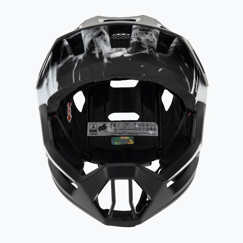 Gyermek kerékpáros sisak UVEX React Fullface Jr black/white matt 2