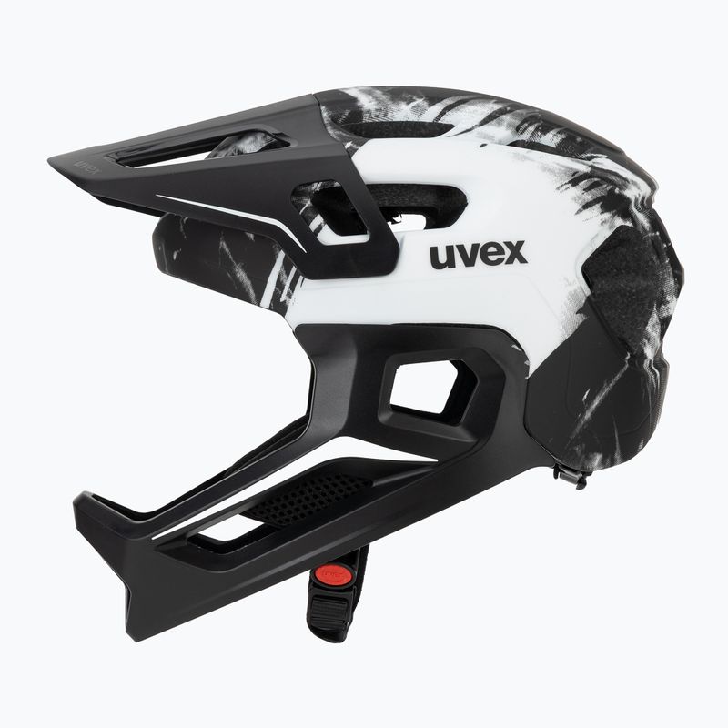 Gyermek kerékpáros sisak UVEX React Fullface Jr black/white matt 3
