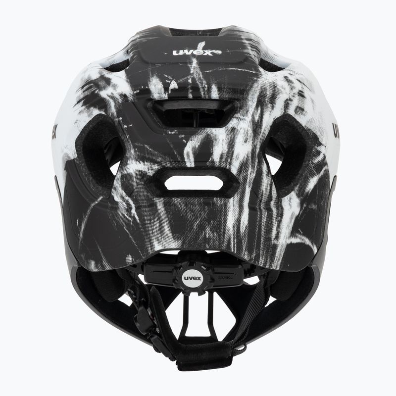 Gyermek kerékpáros sisak UVEX React Fullface Jr black/white matt 4