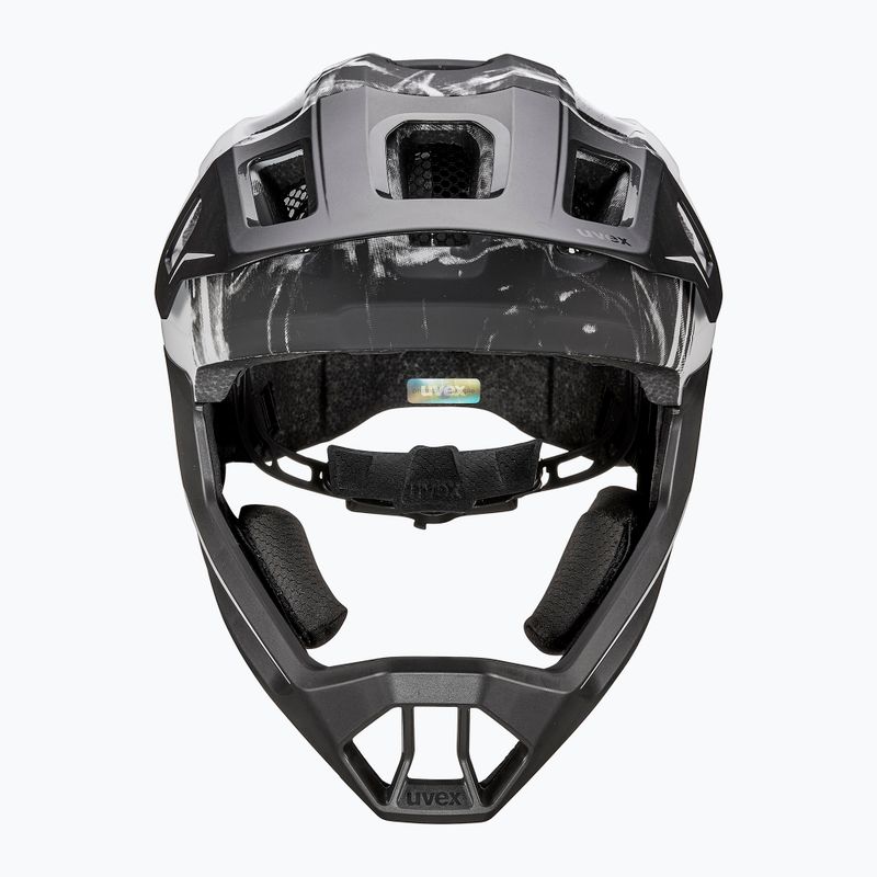 Gyermek kerékpáros sisak UVEX React Fullface Jr black/white matt 3