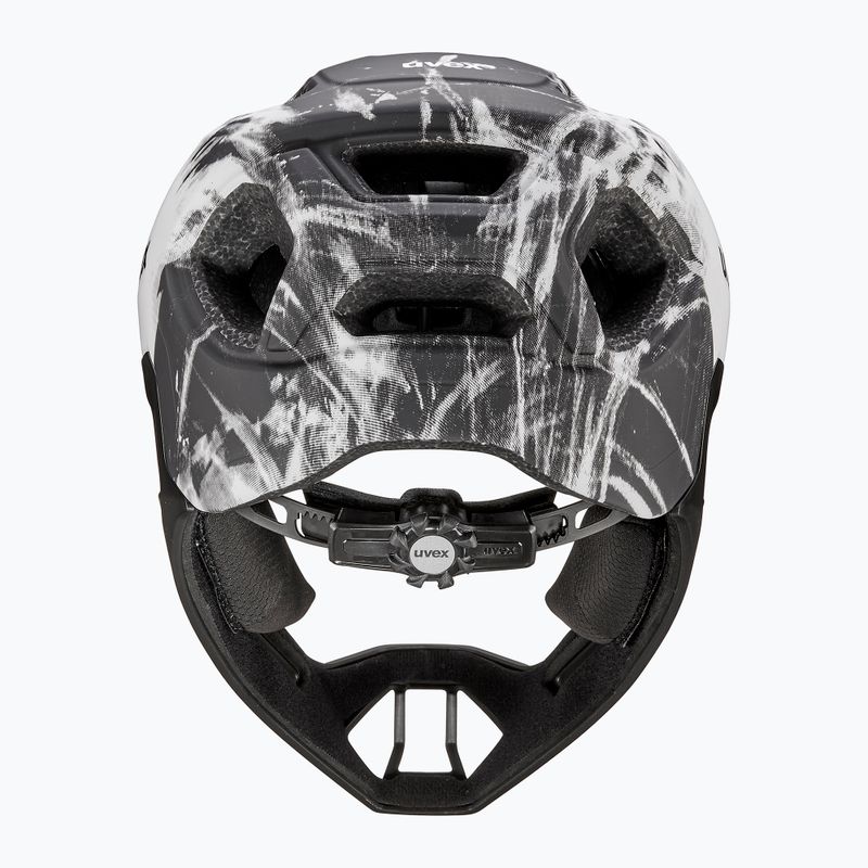 Gyermek kerékpáros sisak UVEX React Fullface Jr black/white matt 4