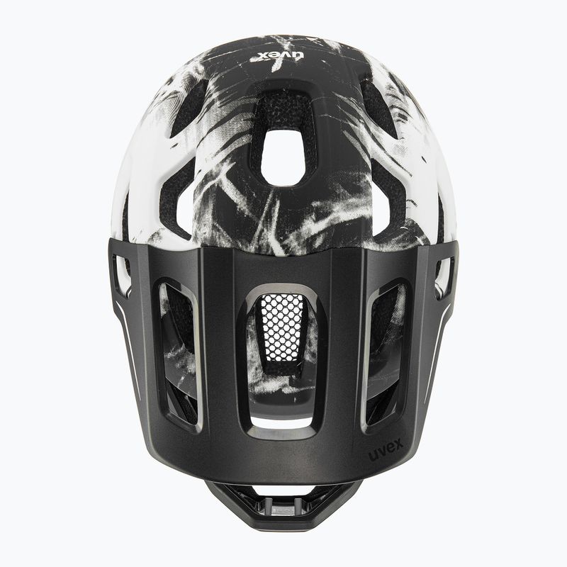Gyermek kerékpáros sisak UVEX React Fullface Jr black/white matt 5