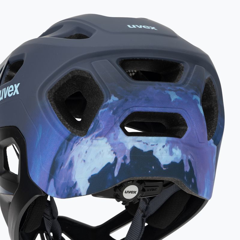 Gyermek kerékpáros sisak UVEX React Fullface Jr dusk blue matt 8