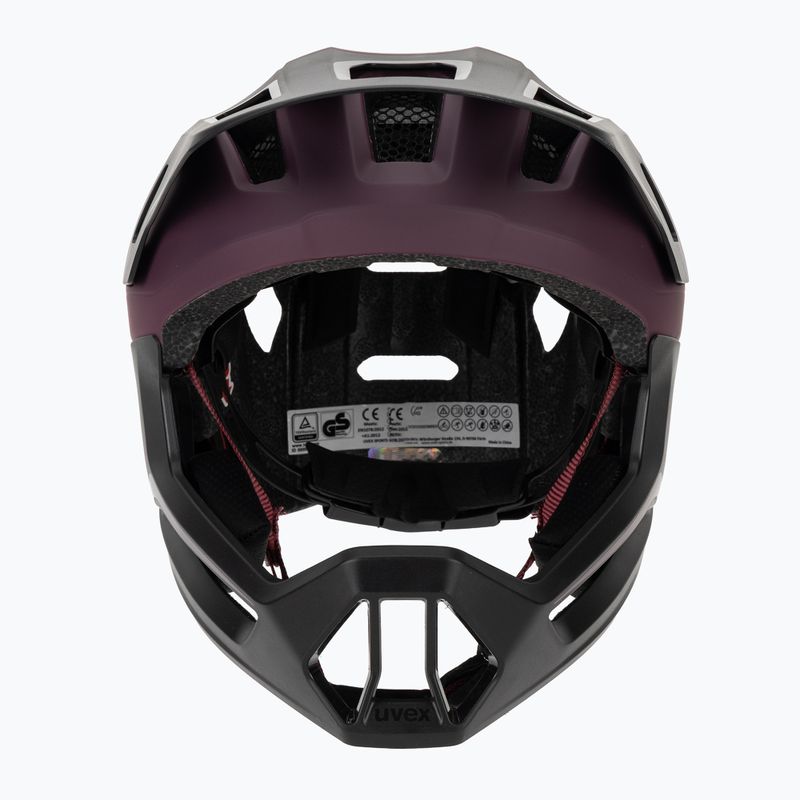 Gyermek kerékpáros sisak UVEX React Fullface Jr cranberry matt 2