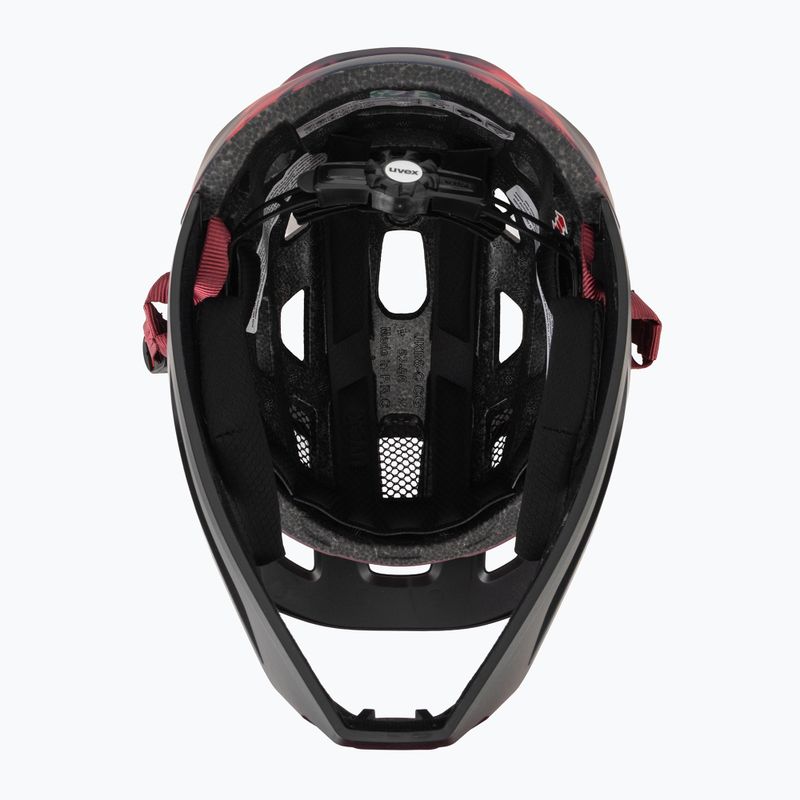 Gyermek kerékpáros sisak UVEX React Fullface Jr cranberry matt 5