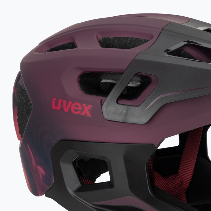 Gyermek kerékpáros sisak UVEX React Fullface Jr cranberry matt 7