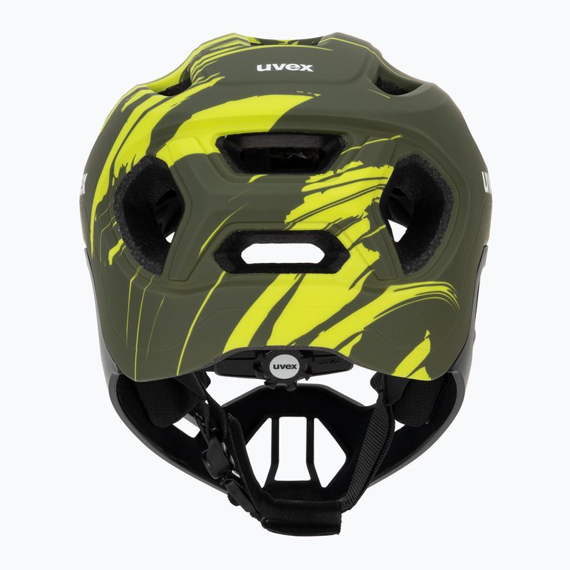 Gyermek kerékpáros sisak UVEX React Fullface Jr dark olive matt 4