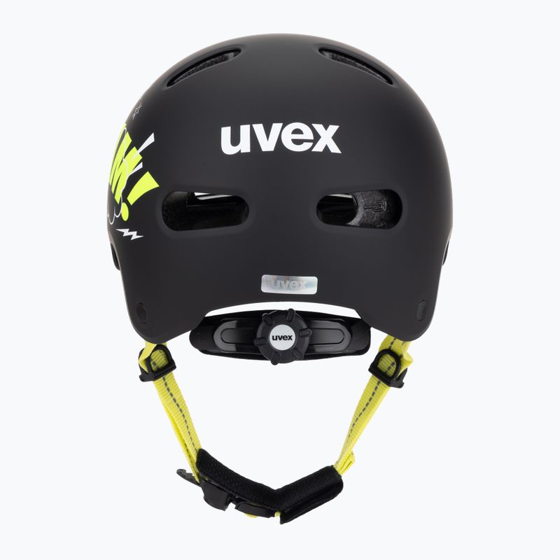 Gyerek sisak UVEX Kid 4 Style bam black/lime matt 4