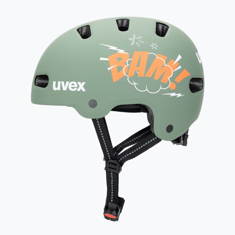 Gyerek sisak UVEX Kid 4 Style bam moss green/papaya matt 3