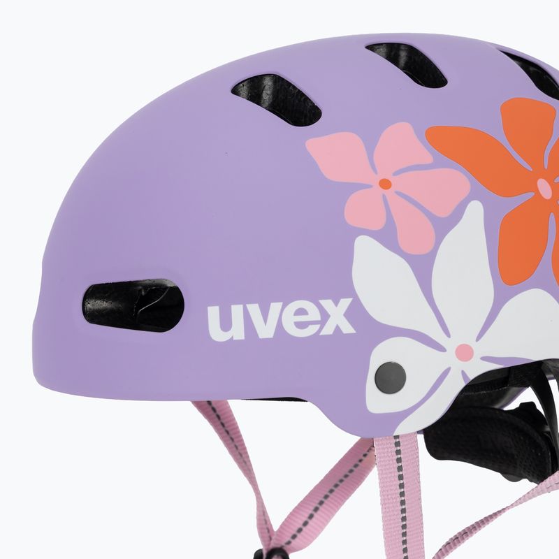 Gyerek sisak UVEX Kid 4 Style flower lilac matte 7