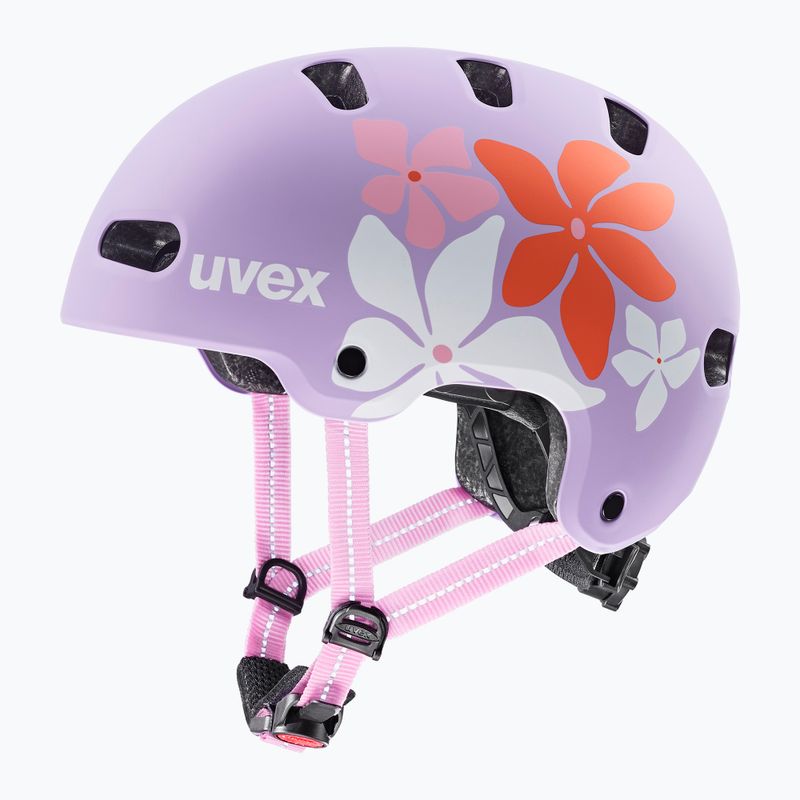 Gyerek sisak UVEX Kid 4 Style flower lilac matte