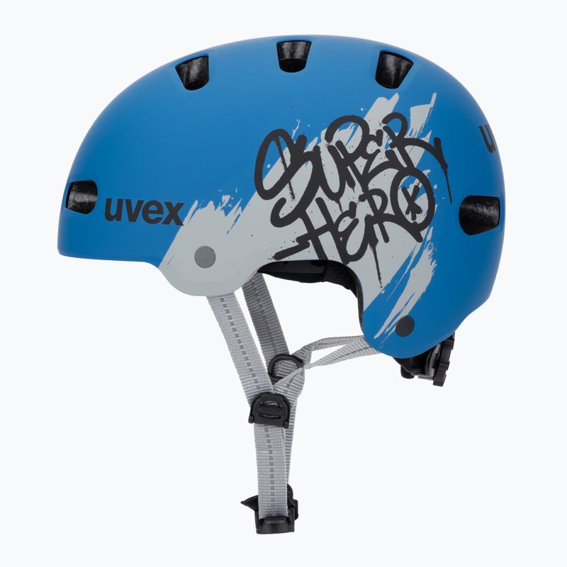 Gyerek sisak UVEX Kid 4 Style super hero blue matt 3