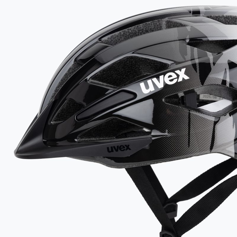 Gyerek kerékpáros sisak UVEX Air Wing 2 warm grey/black 7