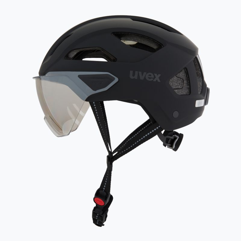 Kerékpáros sisak UVEX Stride Visor black matt/lite mirror silver 3