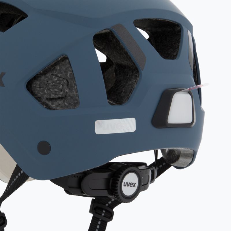 Kerékpáros sisak UVEX Stride Visor stone blue matt/lite mirror silver 7