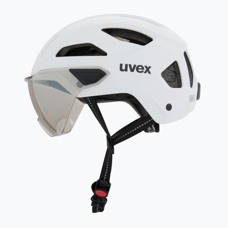 Kerékpáros sisak UVEX Stride Visor white matt/lite mirror silver 3