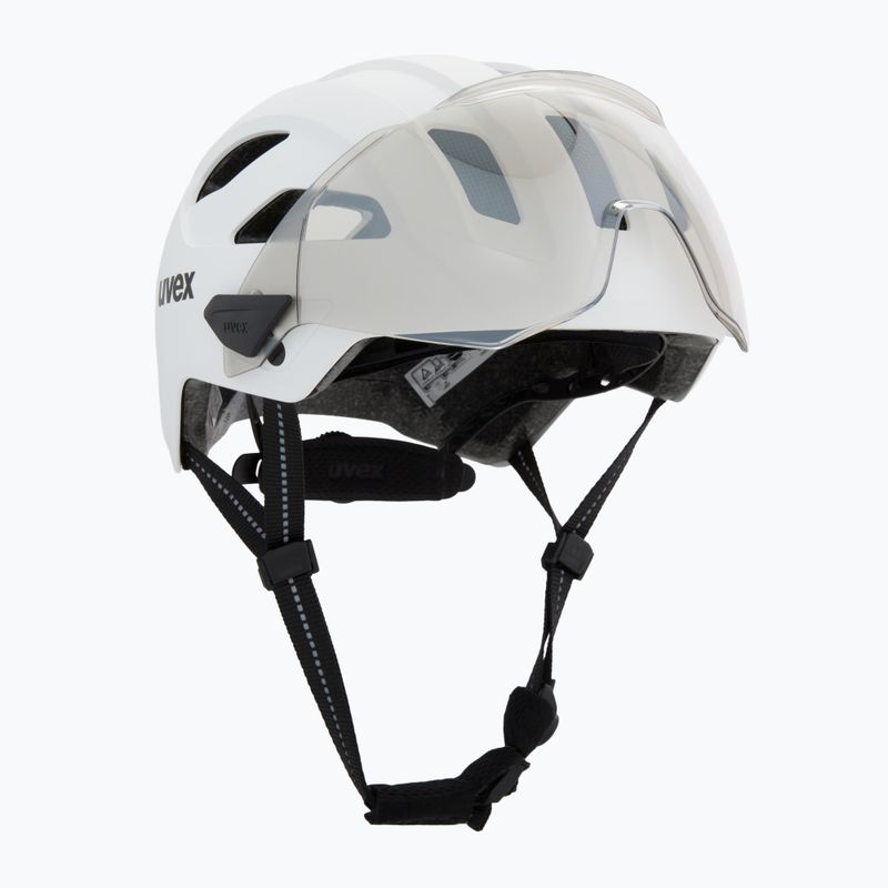 Kerékpáros sisak UVEX Stride Visor white matt/lite mirror silver 9