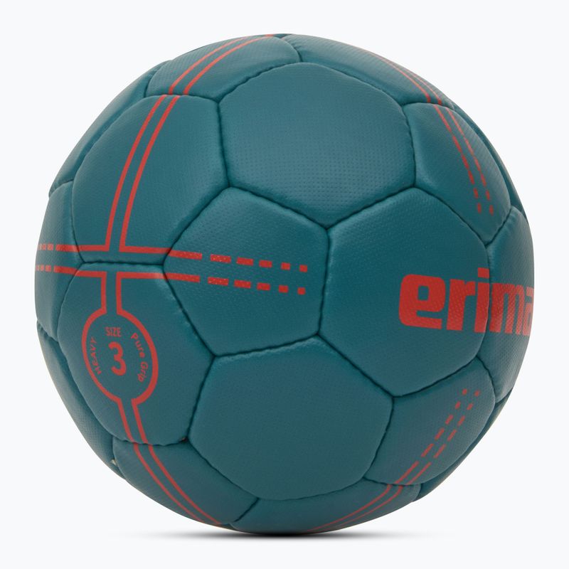 ERIMA Pure Grip Heavy petrol/flery coral kézilabda méret 3 2