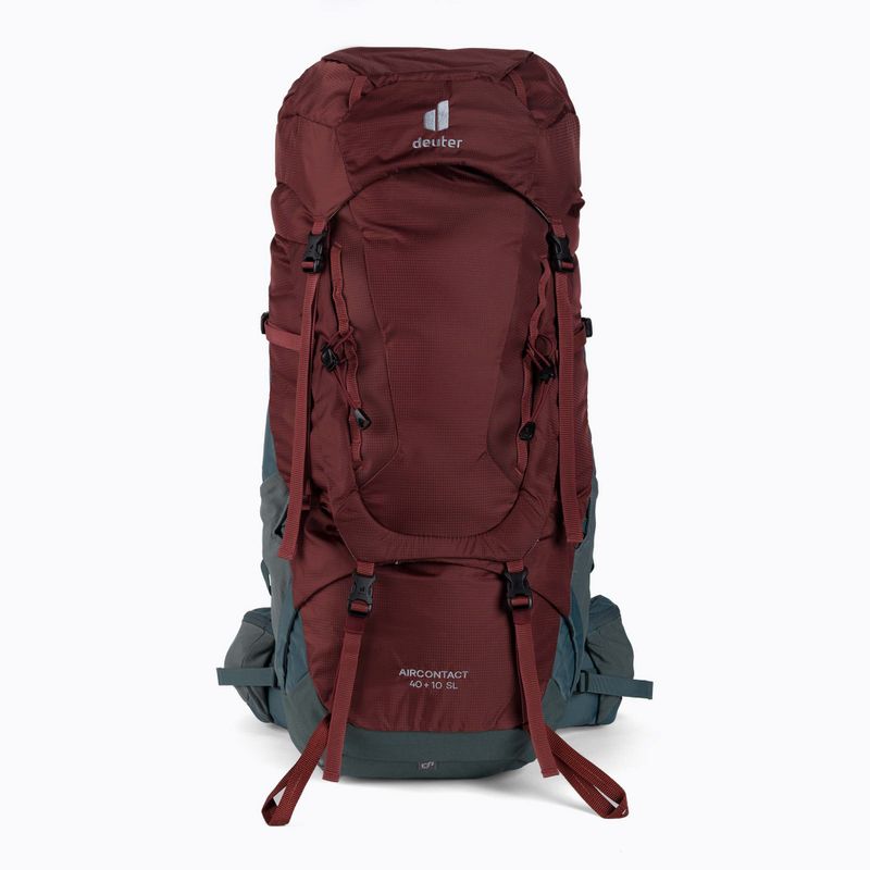 Női trekking hátizsák Deuter Aircontact 40+10 SL piros 3320021