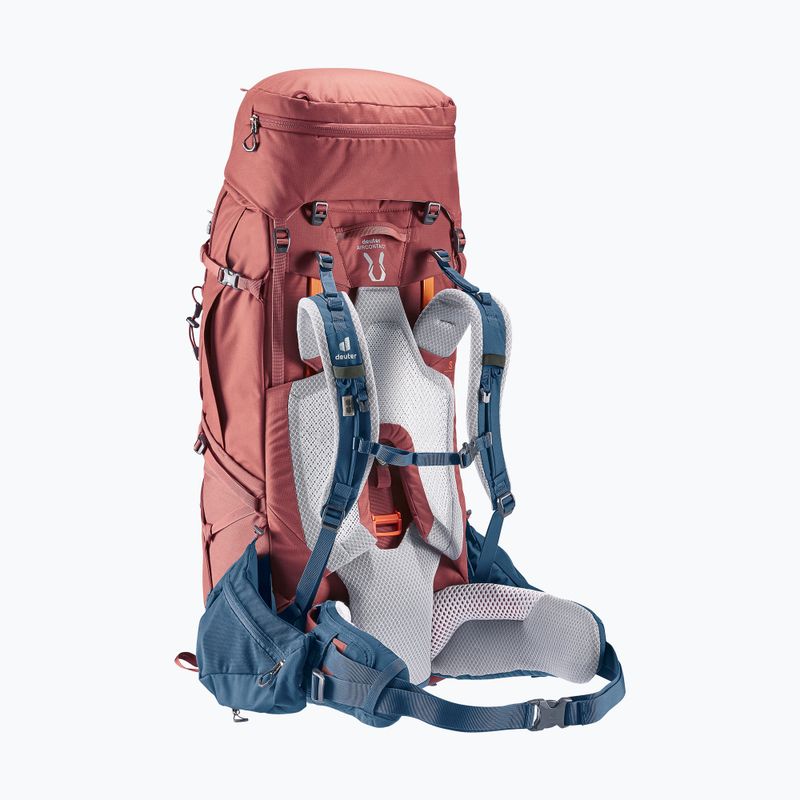 Női trekking hátizsák deuter Aircontact X 70+15 SL redwood/ink 5