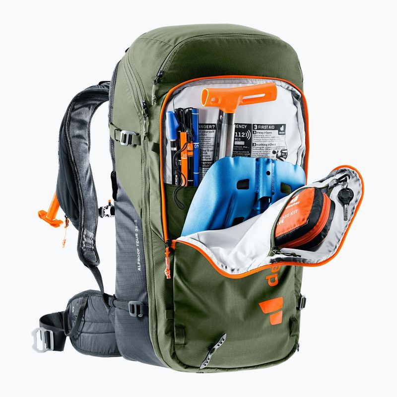 Deuter Alproof Tour 38 + 5 l khaki/fekete lavina hátizsák 11