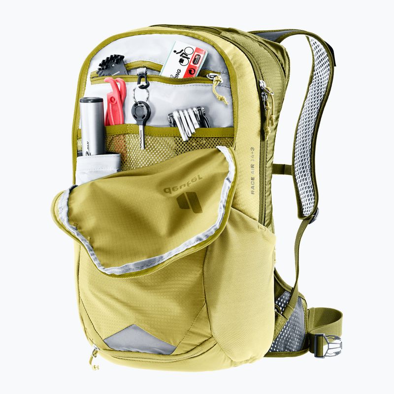 Kerékpáros hátizsák deuter Race Air 14 + 3 l linden/cactus 11