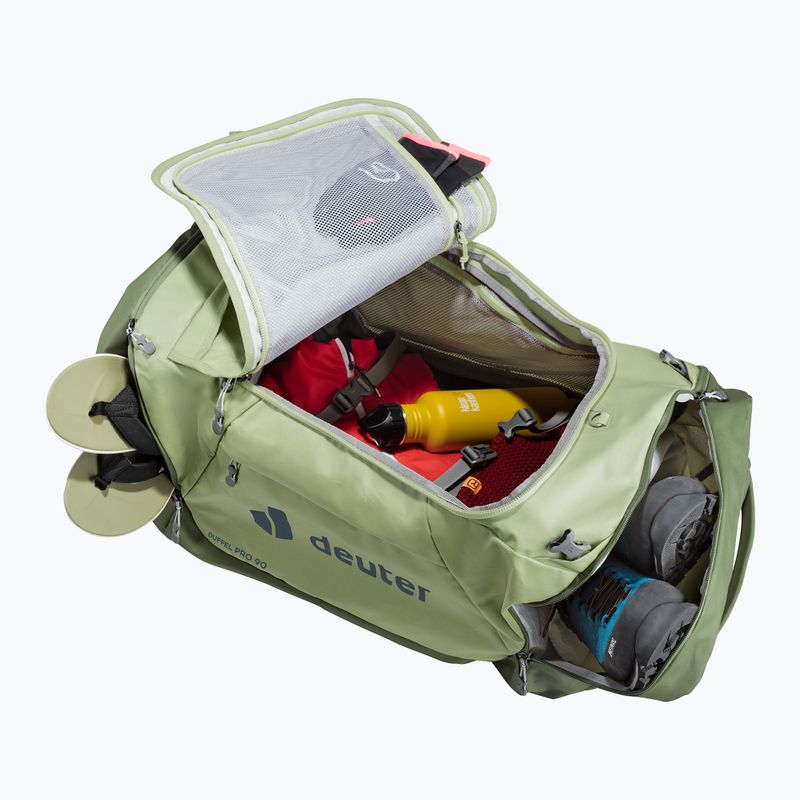 Utazótáska deuter Duffel Pro 90 l mineral/ grove 8