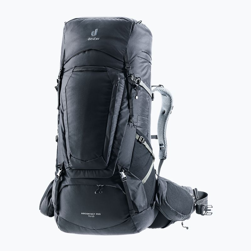 Deuter Aircontact Pro 75 + 10 l trekking hátizsák fekete