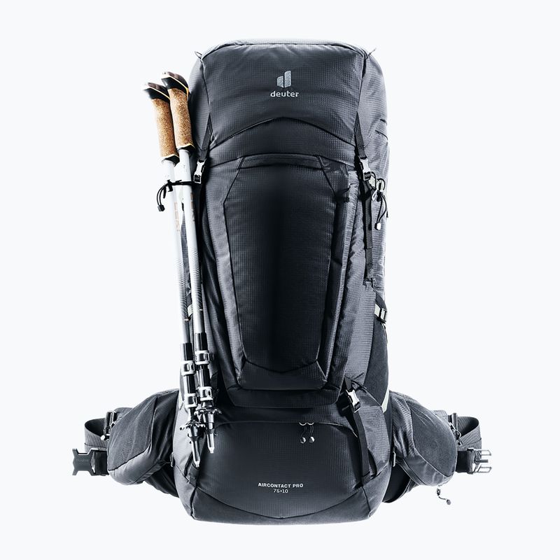Deuter Aircontact Pro 75 + 10 l trekking hátizsák fekete 4