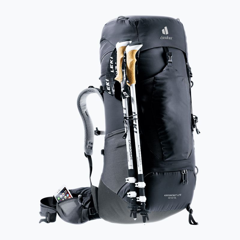 Női trekking hátizsák deuter Aircontact Lite 45 + 10 l SL fekete/grafit 8