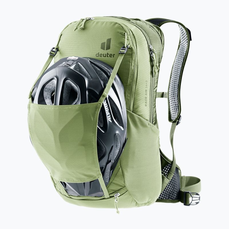 Kerékpáros hátizsák deuter Race Air 14 + 3 l mineral/grove 8