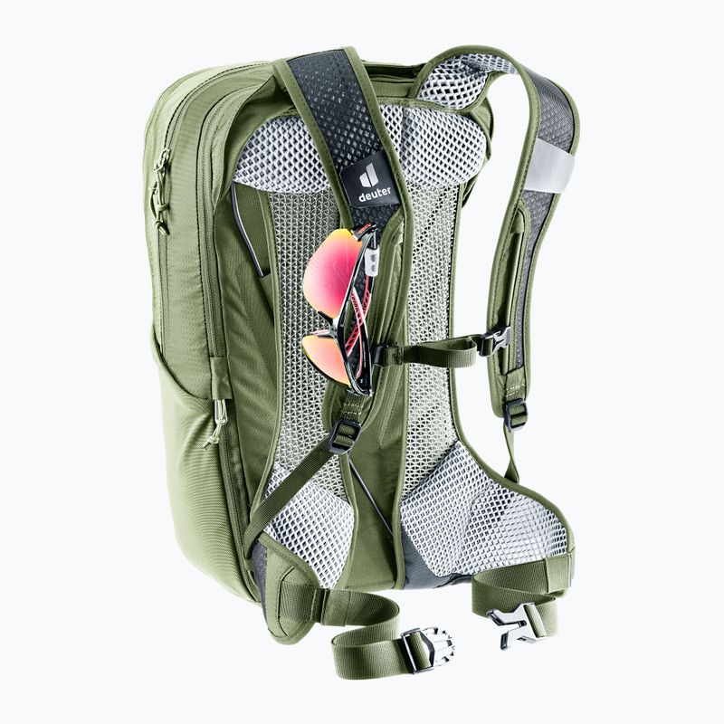 Kerékpáros hátizsák deuter Race Air 14 + 3 l mineral/grove 10