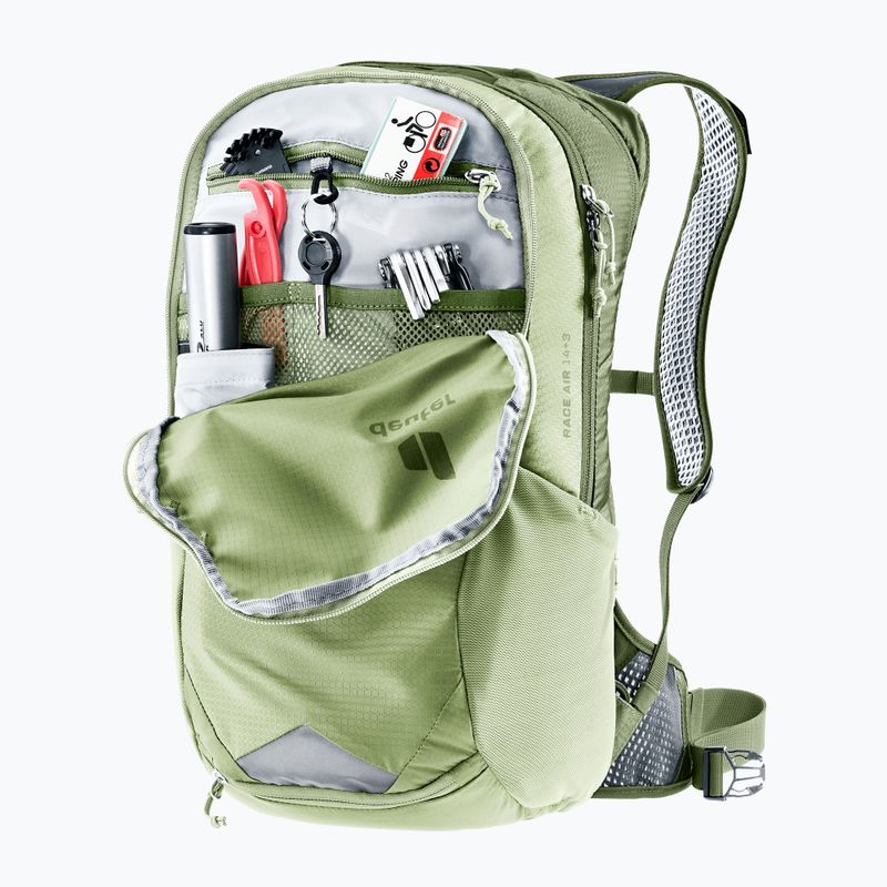 Kerékpáros hátizsák deuter Race Air 14 + 3 l mineral/grove 11
