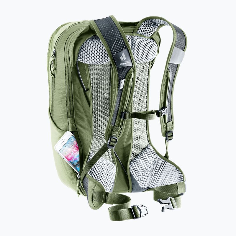 Kerékpáros hátizsák deuter Race Air 14 + 3 l mineral/grove 12