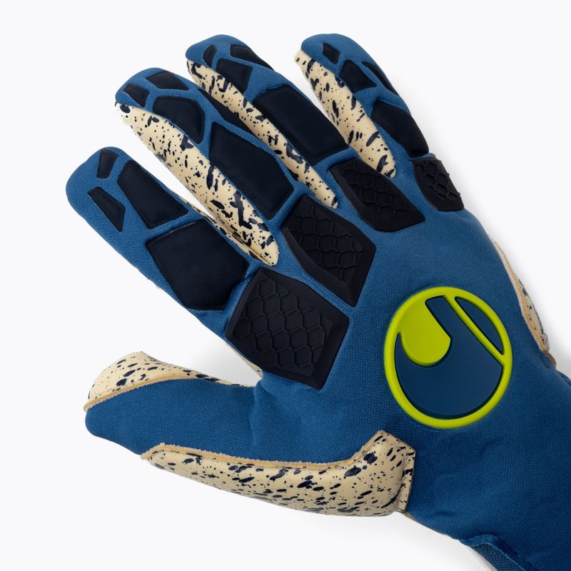 Uhlsport Hyperact Supergrip+ Finger Surround kapuskesztyű kék-fehér 101123101 3