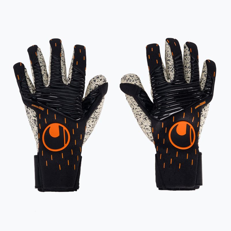 Uhlsport Speed Contact Supergrip+ Finger Surround kapuskesztyű fekete-fehér 101126001
