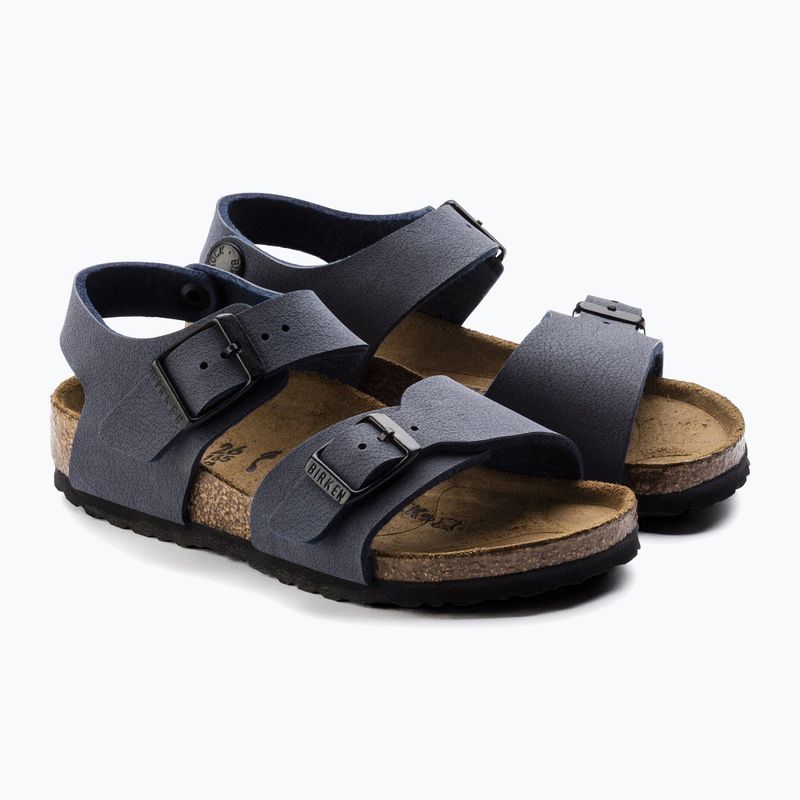 Gyerek szandálok BIRKENSTOCK New York Birkibuc Narrow navy 3