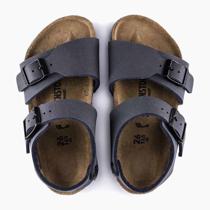 Gyerek szandálok BIRKENSTOCK New York Birkibuc Narrow navy 4