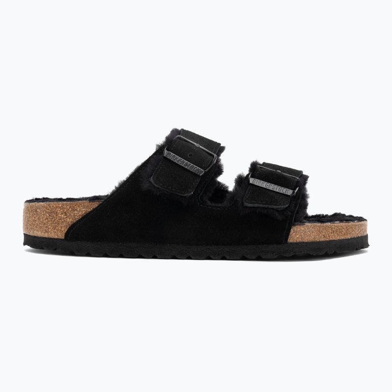 BIRKENSTOCK Arizona Shearling SL Regular fekete flip-flopok 2