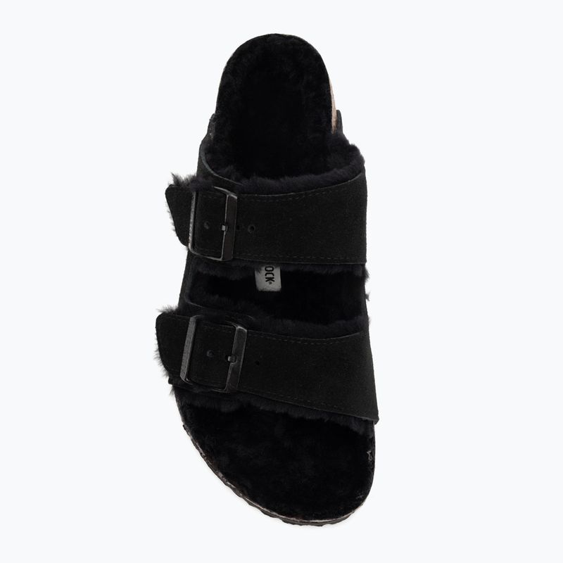 BIRKENSTOCK Arizona Shearling SL Regular fekete flip-flopok 5