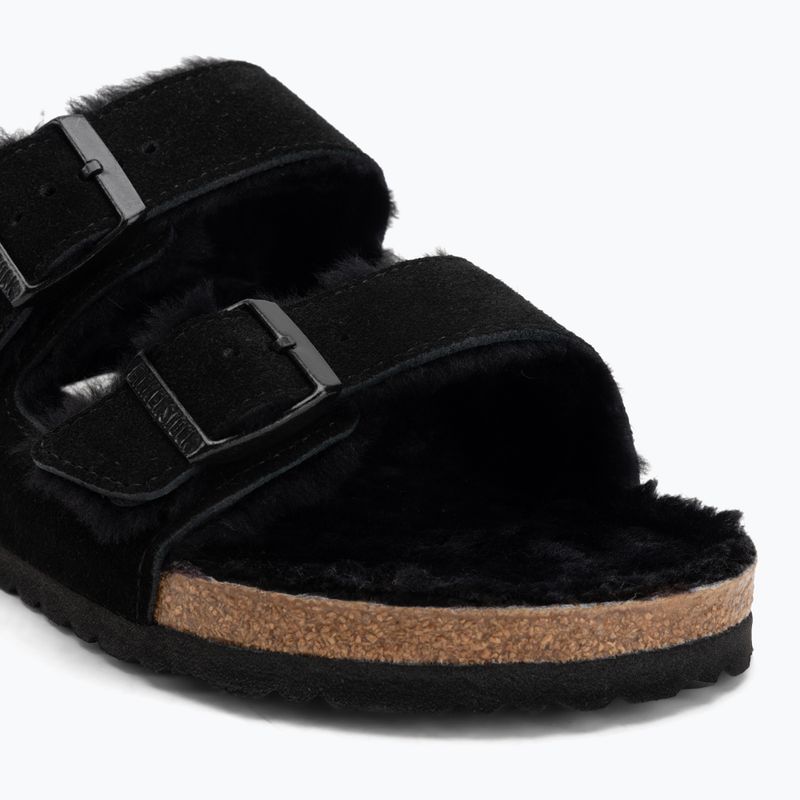 BIRKENSTOCK Arizona Shearling SL Regular fekete flip-flopok 7