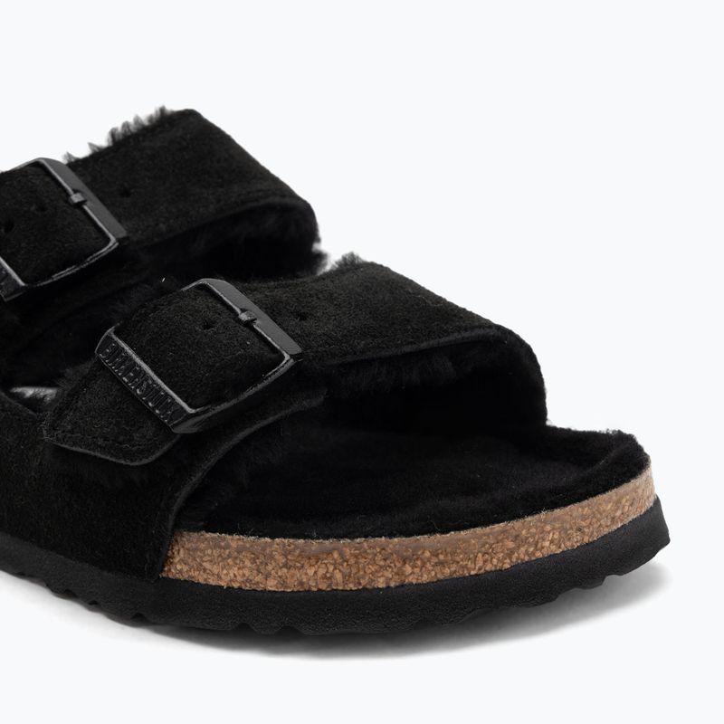 BIRKENSTOCK Arizona Shearling SL Narrow flip-flopok fekete 7