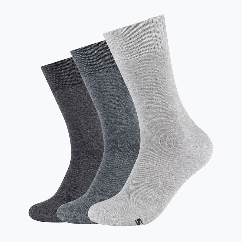 Férfi zokni Skechers Basic 3 pairs light grey melange