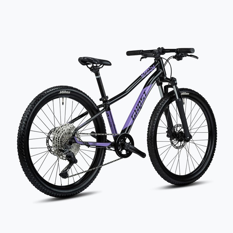 gyermek kerékpár GHOST Lanao 24 Full Party black/fogbow purple glossy 3