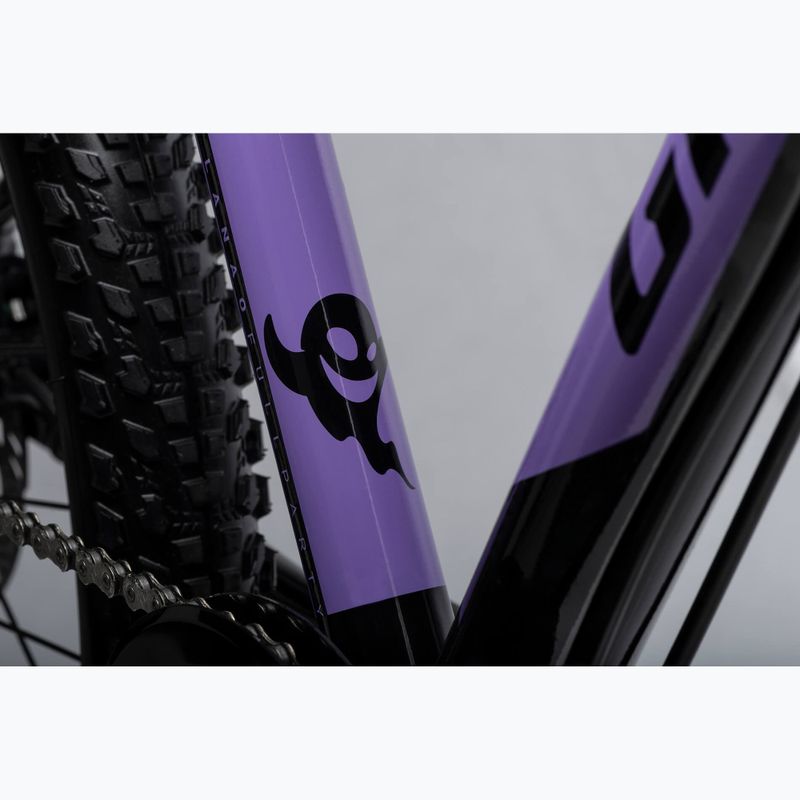 gyermek kerékpár GHOST Lanao 24 Full Party black/fogbow purple glossy 8