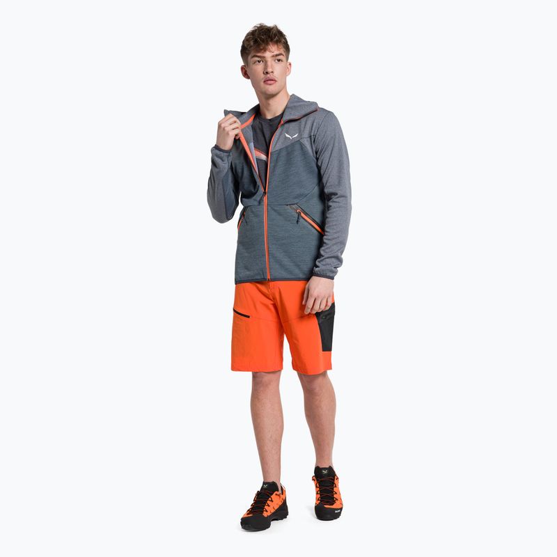 Férfi Salewa Puez Melange PL FZ Hoody fleece pulóver kék 00-0000027386 2