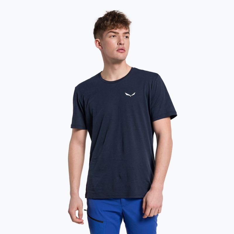 Férfi trekking póló Salewa Alpine Hemp Logo navy blue 00-0000028132
